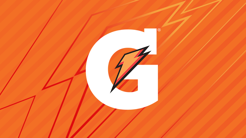 Gatorade logo on orange background